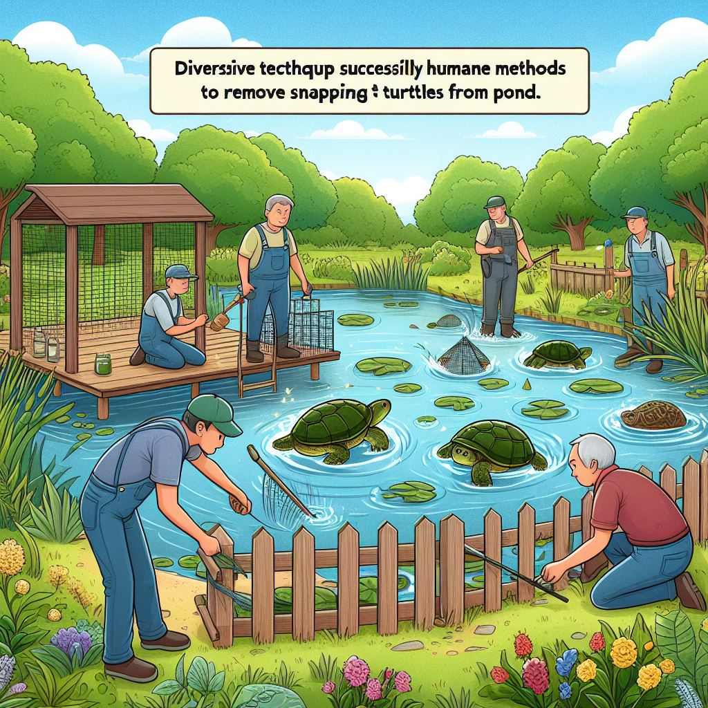 how to get rid of snapping turtles in my pond