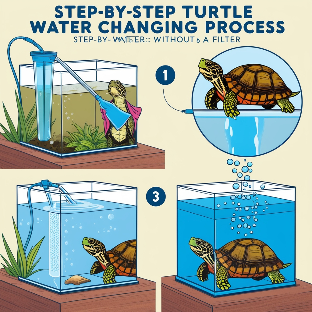 Step by Step Turtle Water Changing Process