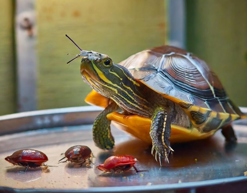 Can a Red Eared Slider Eat Roaches